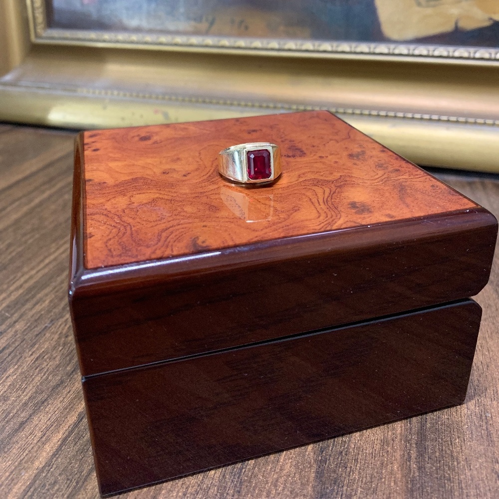 14k Gold Large Ruby Ring